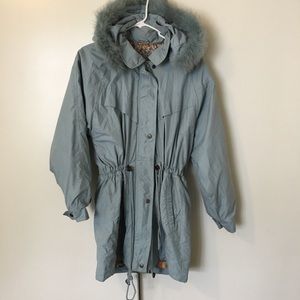 Sea foam green parka